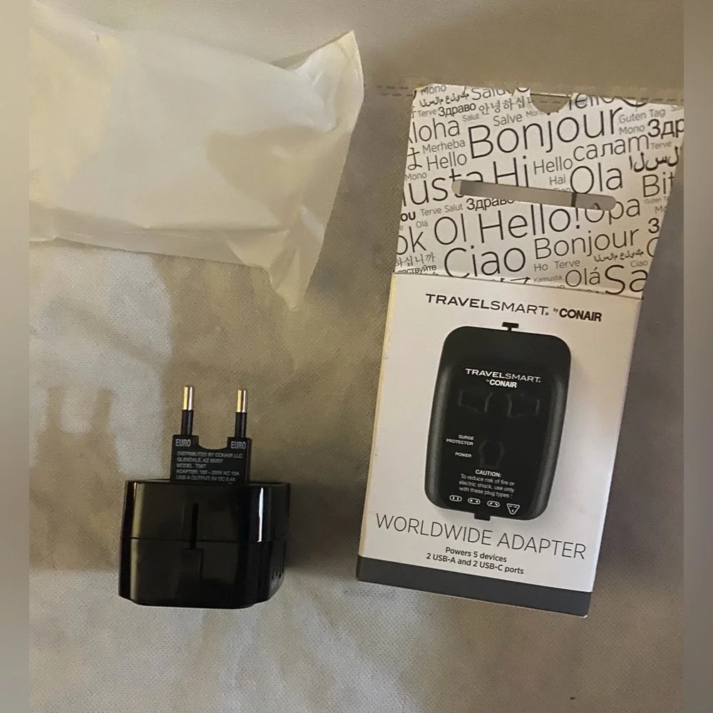 Conair TravelSmart Black Worldwide Adapter